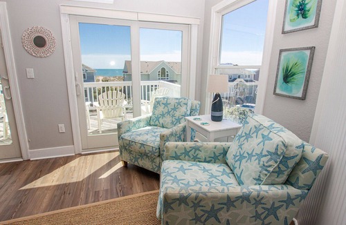 Currituck County House | VOH6, Atlantic Adventure- Semi-Oceanfront, 6 BRs, Pool, Hot Tub, Ocean Views