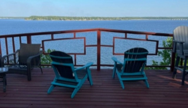 Beautiful Lake House on cliff overlooking South Grand Lake. Breath-taking views!