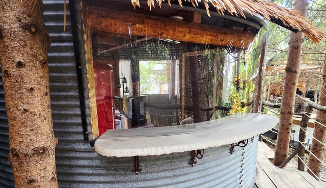 Bin There Treehouse - A Grain Bin treehouse!