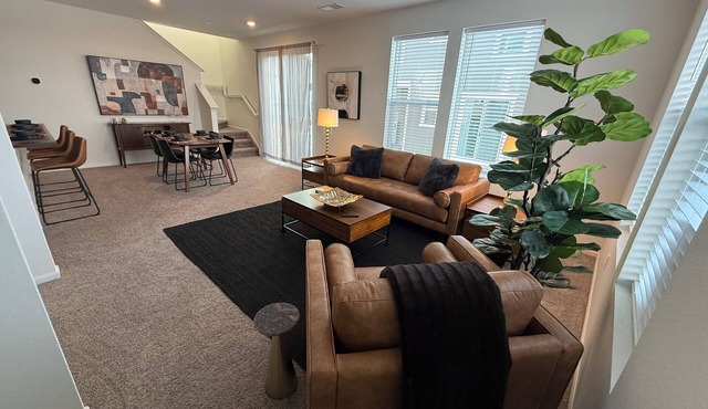 Charming, fully furnished townhome near Denver with 3 BR and 2.5 baths + loft.
