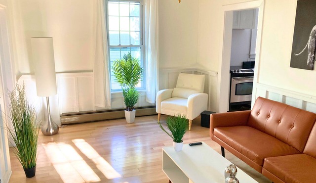 Chic Downtown Retreat Furnished 2-Bedroom with Trail Access & Outdoor Oasis in Easthampton