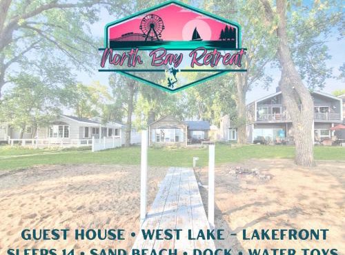 Classic West Lake Okoboji Estate w/Guest House + Sand Beach
