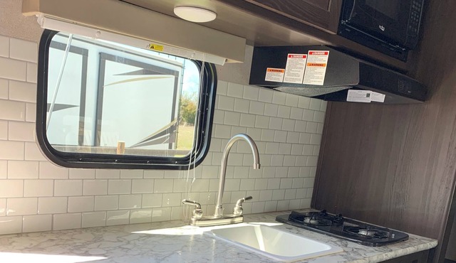 Compact Bunkhouse RV on the farm