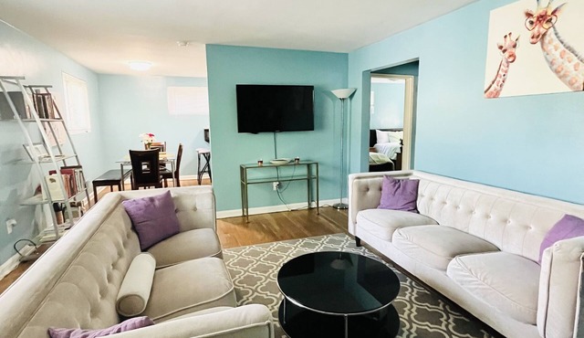 Cozy 2 bedrooms Mins to DC DCA US Capitol 3 free parking short walk to metro