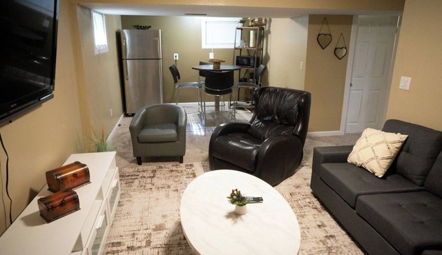 Cozy basement studio with a separate entrance, VERY comfortable, see pictures.