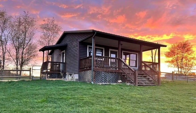 Cozy cabin on a homestead surrounded by animals - enjoy a fire pit & fresh eggs