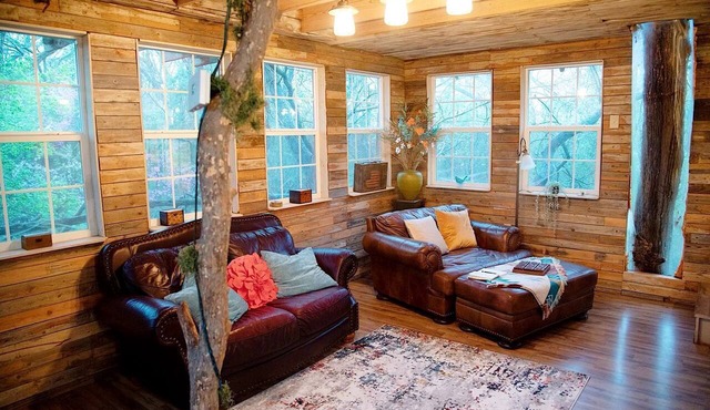 Creekside Tree House with Private Pool in Celeste, Texas, for Memorable Glamping Stays in the South in Celeste