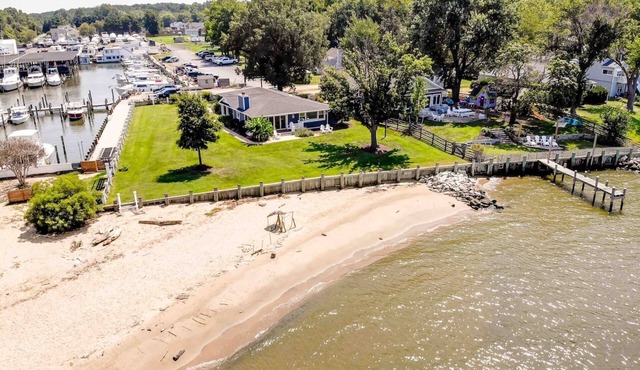 House on the Bay with Private Beach Access & Panoramic Bridge Views