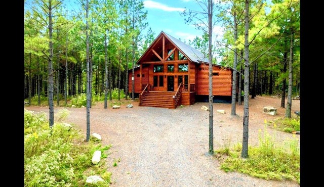 Inner Peace Luxury Cabin Retreat with Hot Tub & Firepit Swings in Broken Bow