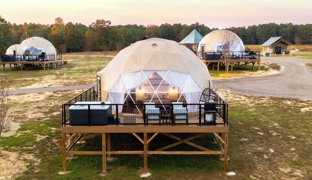 Luxury Geodesic Dome: Hot Tub, TV, & Lake Views