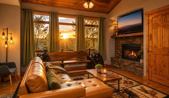 Mountain 4BR Cabin Hot Tub, Theater & Pets OK