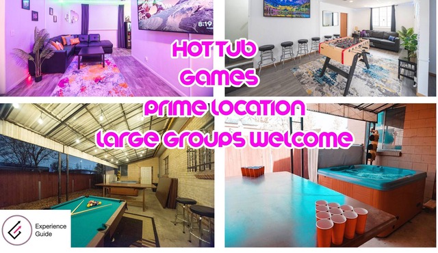 NEW! New Year’s Compound: Hot Tub & Game Room- 420ok! Sleeps 20