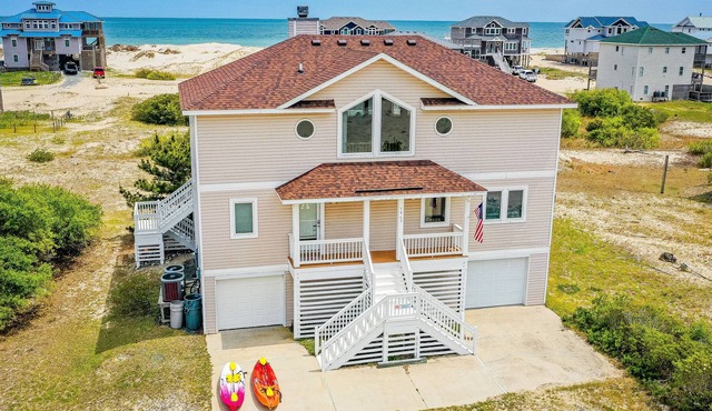 Ocean Aire - 4x4 Carova Beach, Ocean View, Hot Tub, Large Decks, Pets OK, Kayaks