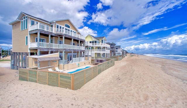 Oceanfront home with ocean view, private hot tub, outdoor pool, & central AC