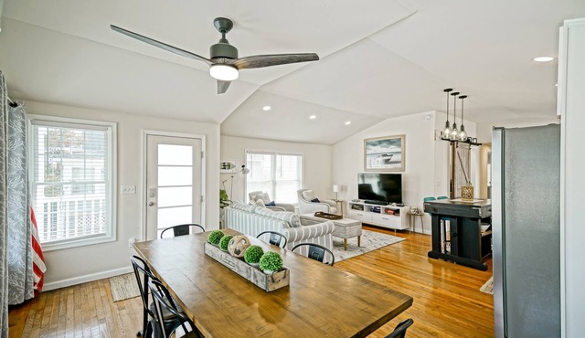 Pets Welcome! Modern Cottage + Screened-In Deck, Steps from the Beach