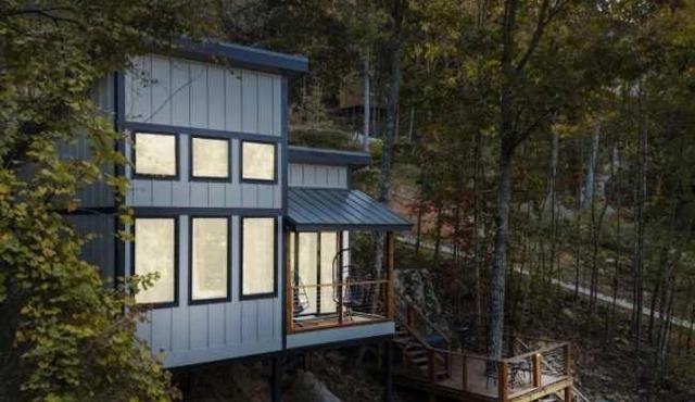 The Evergreen Treehouse with Winter Views