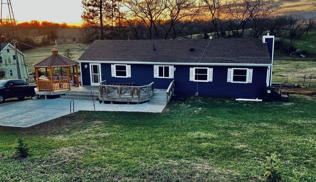 The farmhouse with a lower level suite -rest relax and recharge with more space