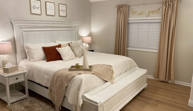 The Landing Zone. Comfortable and cozy three bedroom with two car garage.