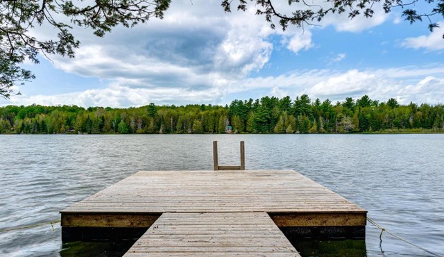 Tree-Lined Group Retreat on Little Hosmer Pond