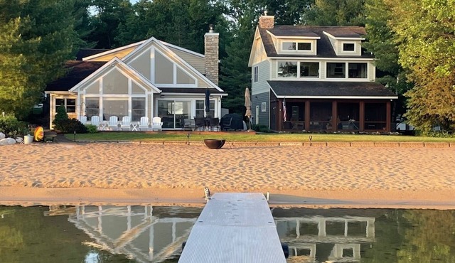 Waterfront! 2 Private Beach Homes with dock and 100 feet of private beach.