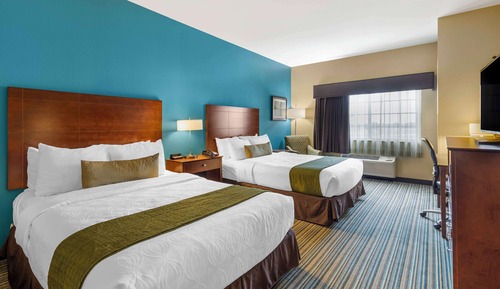 Standard Room, 2 Queen Beds, Non Smoking, Refrigerator & Microwave