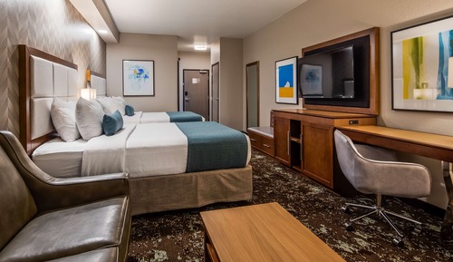 Standard Room, 2 Queen Beds, Non Smoking, Refrigerator & Microwave (Larger Room;with Sofabed)