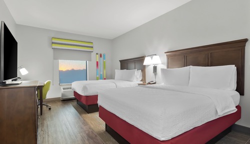 Room, 2 Queen Beds, Refrigerator & Microwave