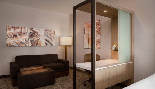 Queen Suite with Two Queen Beds, Roll-In Shower and Sofa Bed - Mobility Access/Hearing Accessible