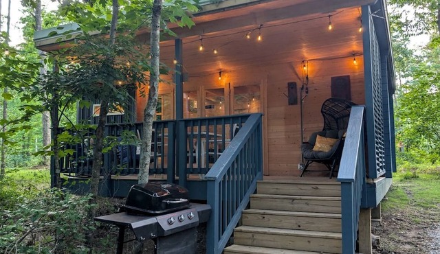 Cozy Scandinavian Cabin with EV Charging on 18-Acre Forest Retreat Near The Caverns & Waterfalls, Coalmont, TN